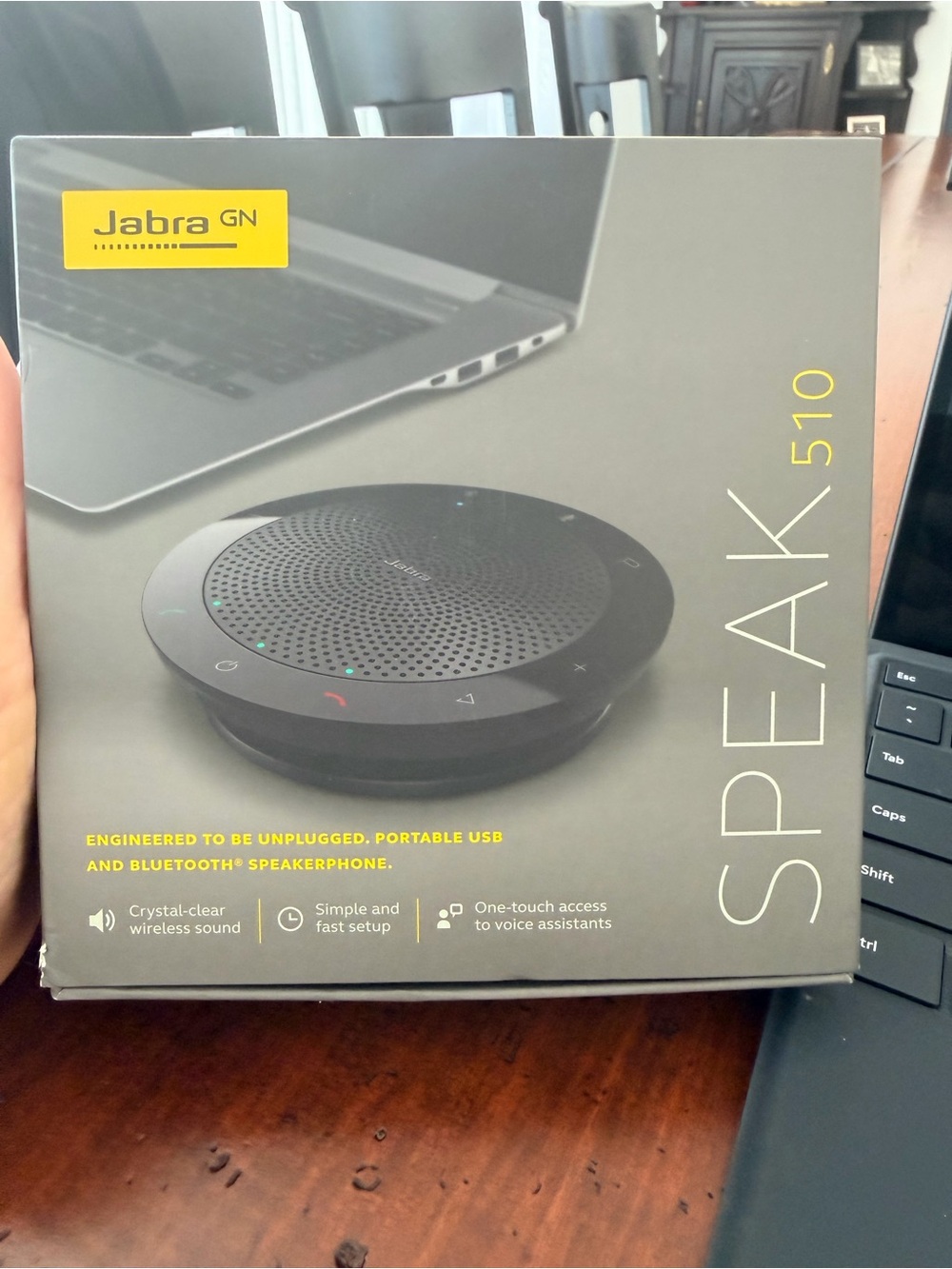 Jabra Speak 510 Portable Bluetooth & USB Speakerphone - Black